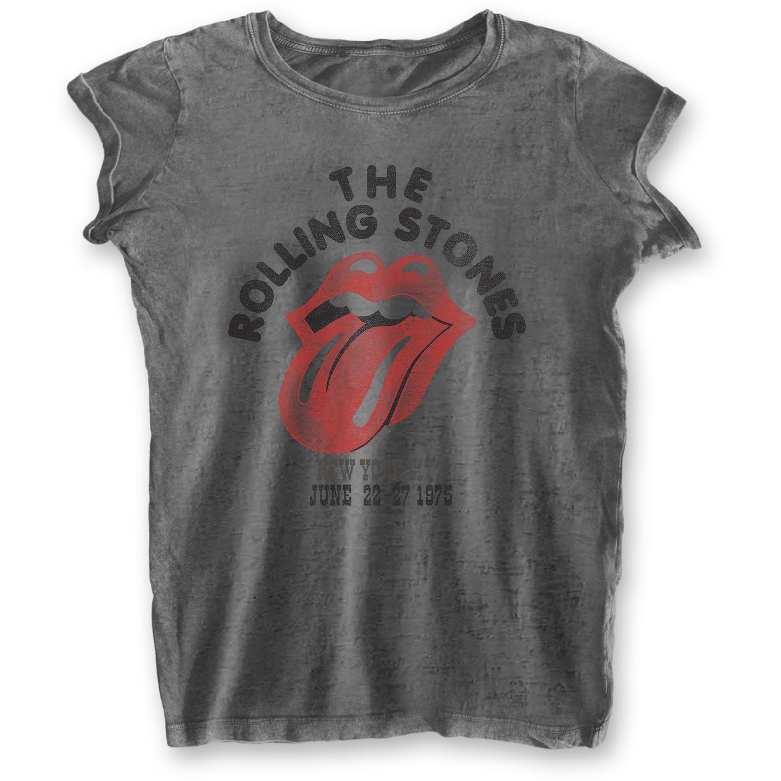 Image of Women's Rolling Stones T-shirt - New York City 75 Rock Off